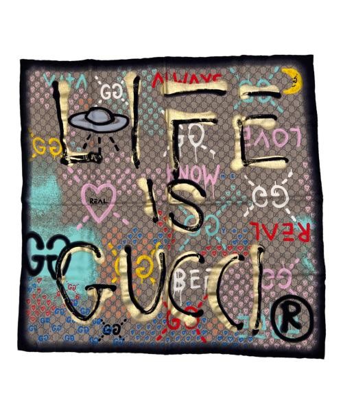 GUCCI                    Large scarf/Ghost Paint … - image 2