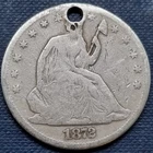 1872 CC Seated Liberty Half Dollar 50c Carson City Better Grade Details #93733