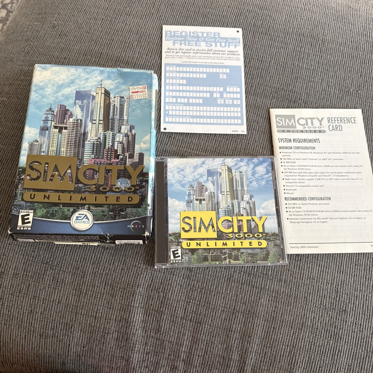 Sim City 3000 Unlimited Original Box Building Simulation PC Game