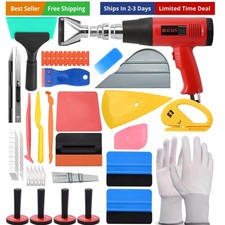 Vinyl Wrap Tool Kit with Heat Gun, Car Wrap Kit, Felt Squeegee, Tucking Squee...