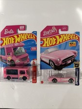 Hot Wheels Barbie The Movie Dream Camper  1956 Corvette 1:64 Car Pink Bundle 