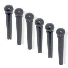 Ebony Bridge Pin Set 5 degree Slotted Acoustic Guitar