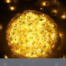 100Pcs Warm White Balloon Lights Battery Powered Waterproof LED Party Decoration