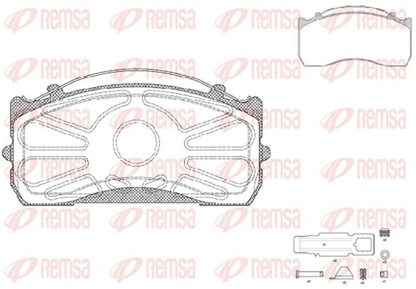 Bremsbelagsatz Scheibenbremse Remsa JCA 815.80 FüR Mercedes MAN TGL Atego 1-image