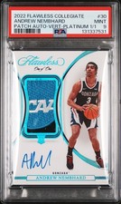 2022 FLAWLESS COLLEGIATE PLATINUM ANDREW NEMBHARD ROOKIE RC AUTO PATCH 1/1 PSA 9