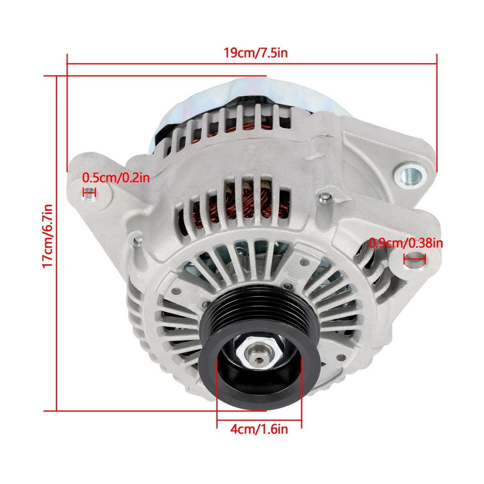 Alternador nuevo para Toyota Sienna 1998 1999 2000 2001 2002 2003 V6 3,0 L 100 amperios Foto 2 de 4