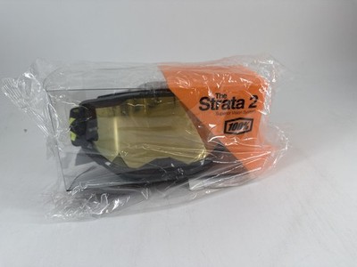 100% Strata 2 Goggles Solar Eclipse True Gold Mirror Used