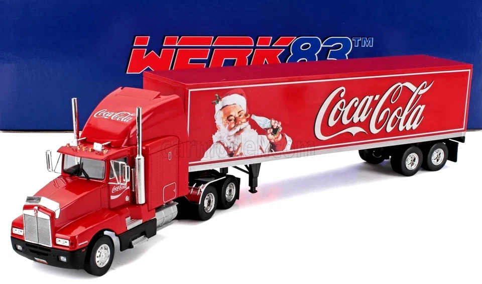 WERK83 1/43 1986 KENWORTH T600 TRUCK & TRAILER COCA-COLA FESTIVE CHRISTMAS TRUCK - Image 3 of 4