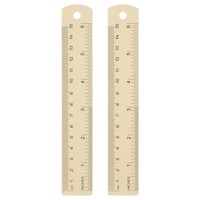 2 StüCk Gerade Lineale 15Cm Metrisch Sae Aluminium Lineale Mit Loch Beige