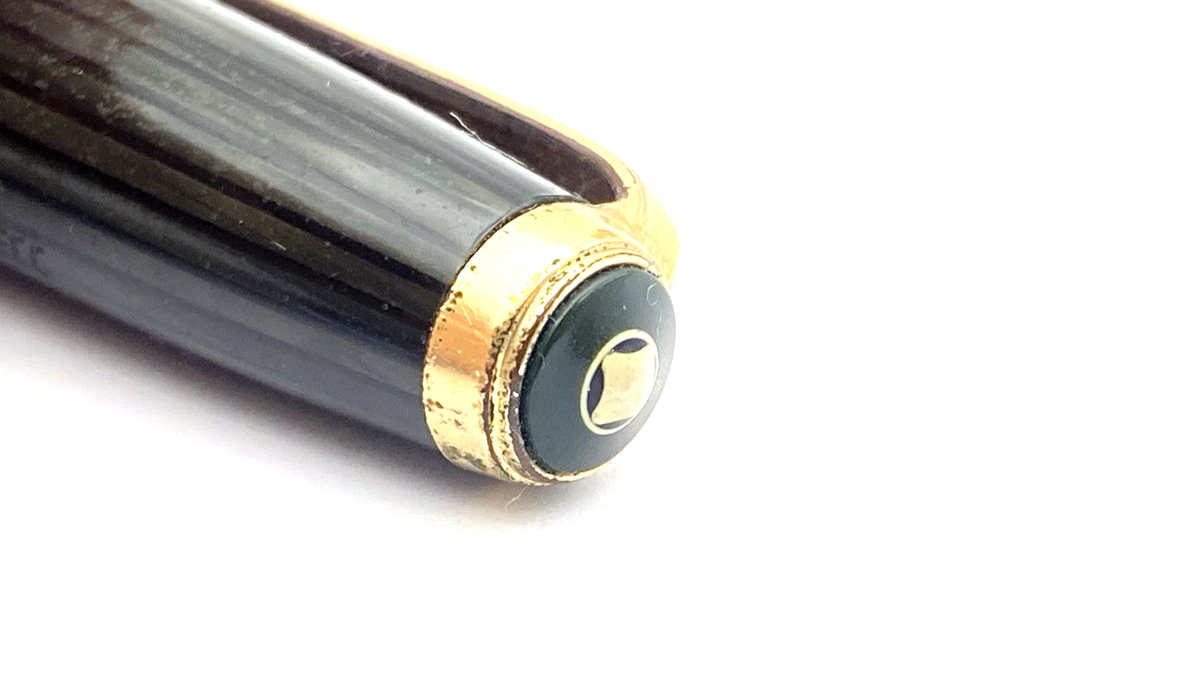 VINTAGE FABER CASTELL OSMIA 882 FOUNTAIN PEN IN GREEN STRIPES FOR