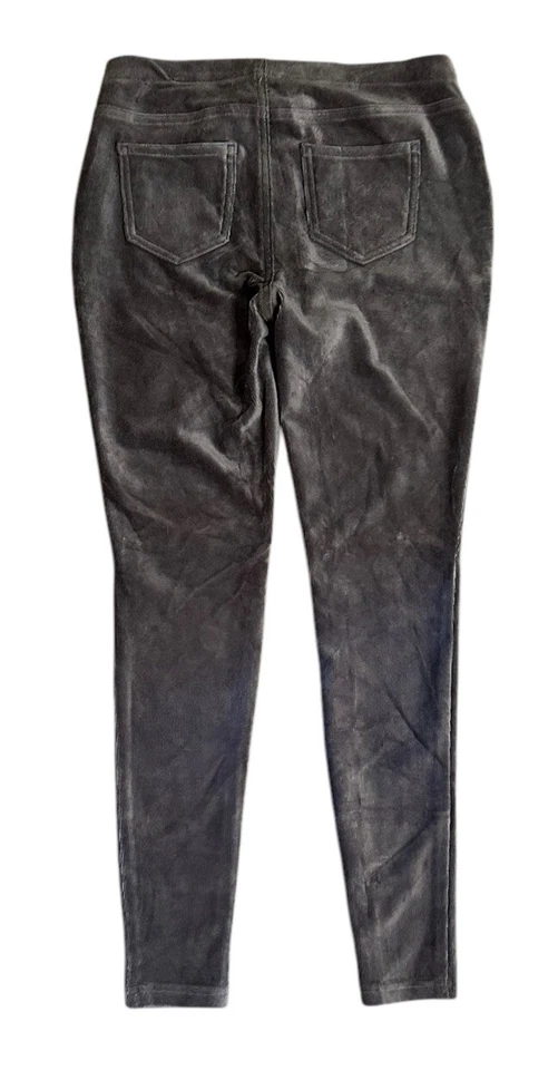 Faded Glory Jeggings S 4-6 Gris Terciopelo Terciopelo Cordoroy Suave Elastizado Pull On NUEVO Foto 4 de 4