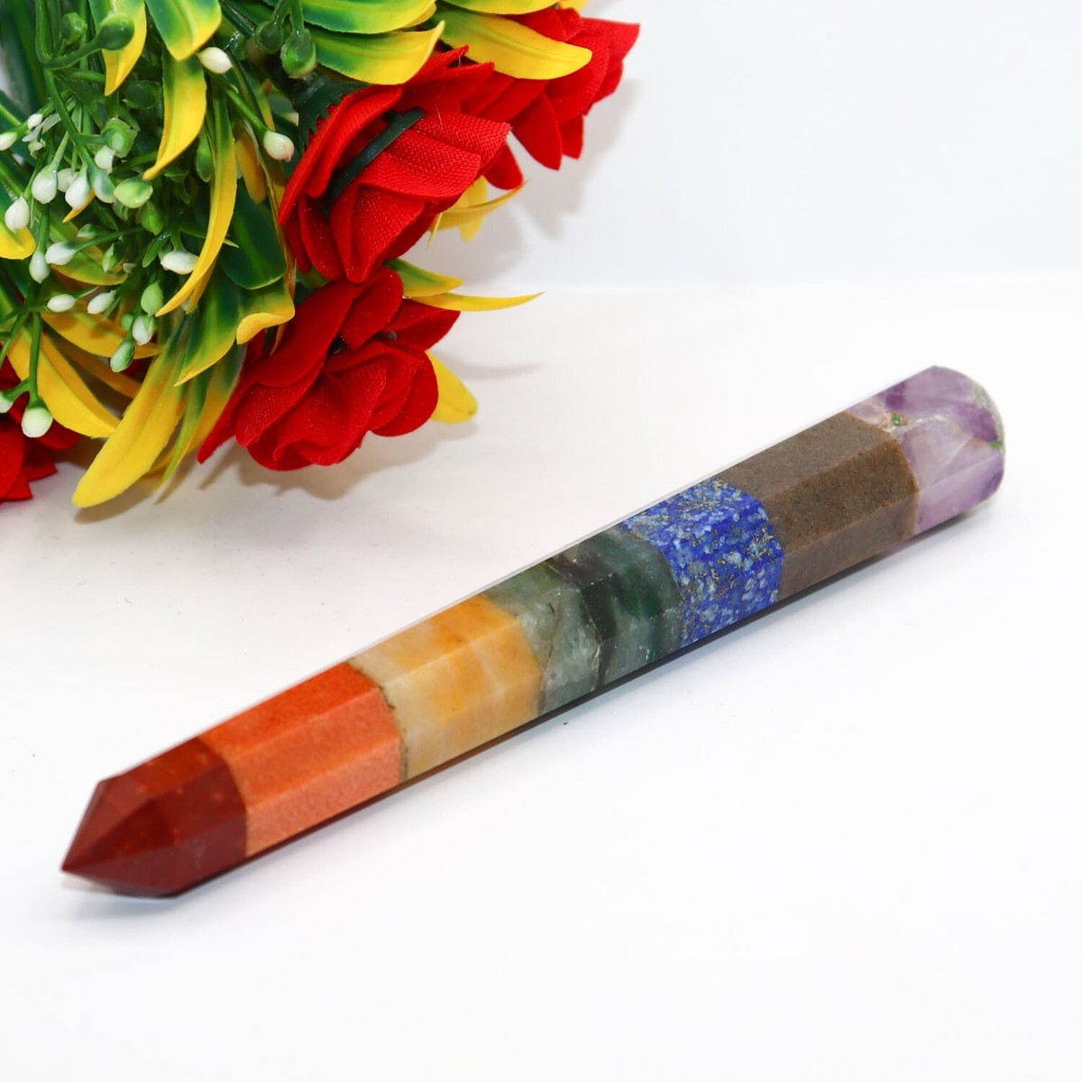 Natural 8 Facted 7 Chakra Reiki Healing Crystal Wands At Rs 40/piece In Anand - Foto 13