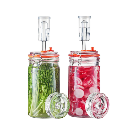 Fermentation Jar 1 Liter Fermentation Jar with Fermenting Weights and Airlock... - Picture 6 of 12