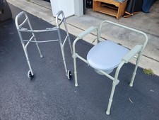 portable folding walker and toilet chair adult
