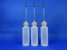 3- HOBBY OILER 1/2 OZ PRECISION HIGH QUALITY BOTTLES NEEDLE MICRO TIP APPLICATOR