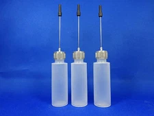 (3) OILER 1/2 OZ PRECISION HIGH QUALITY OIL BOTTLES NEEDLE MICRO TIP APPLICATOR