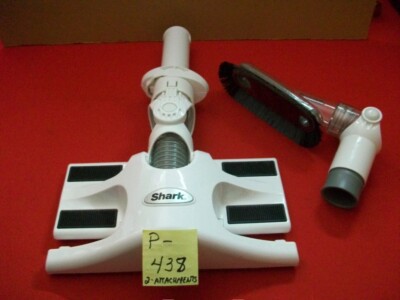 2 NEW GENUINE SHARK VACUUM ADD-ON ATTACHMENTS- 10'' HEAD & 6'' BRUSH SWIVEL WHITE 