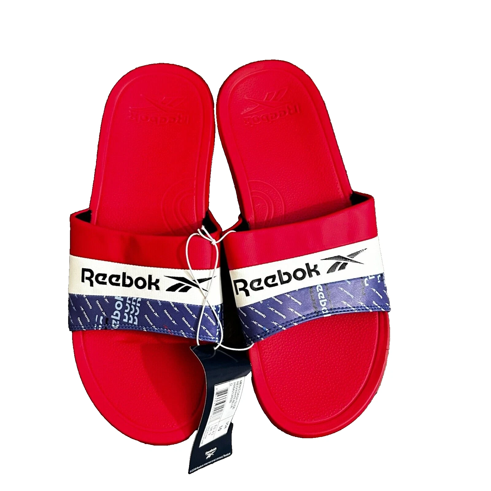 Slide Reebok rosso bianco e blu uomo taglia 10 PRM010RWB