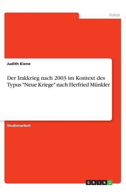 Thumbnail - Der Irakkrieg Nach 2003 Kontext Des Typus ""neue Kriege"" Nach