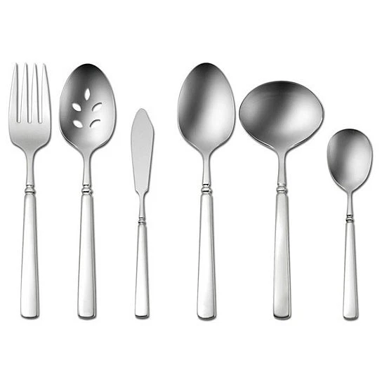 Oneida Easton 6 Piece Hostess & Serving Set 18/10 Stainless Flatware -ALL GLOSSY