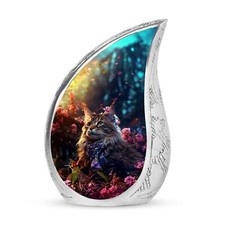 Small Enchanted Garden Cat Urn - Urn For Human Ashes - Urn For Ashes Adult Male