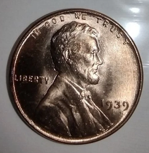 1939-P  UNC. RED & BROWN  LINCOLN CENT  NICE HIGH GRADE COIN     #33