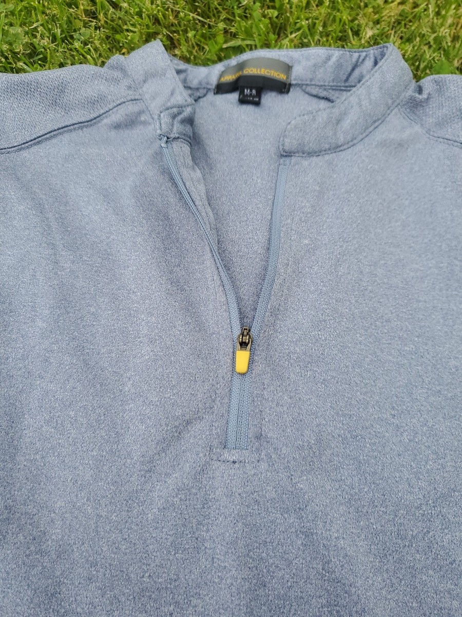 McDonalds Apparel Collection Mens 1/4 Zip Shirt Sz M Blue