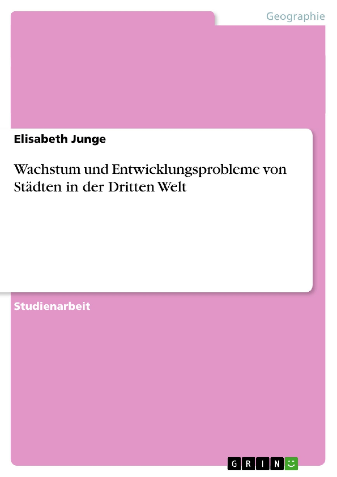 Thumbnail - Wachstum Und Entwicklungsprobleme Von Städten In Der Dritten Welt