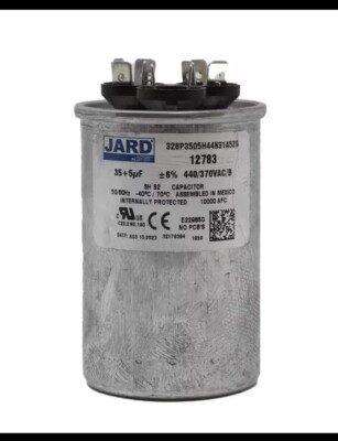 NEW - Jard 12783 35/5 Mfd 440v Motor Run Capacitor, Round
