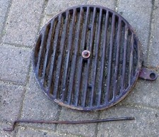 Ofen Rost Gitter rund aus Umluft-Kachelofen DDR 1973 rund 28cm Durchmesser