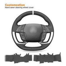 Hand sewn Custom Suede Steering Wheel Cover for Citroen C4 Picasso SpaceTourer