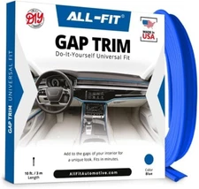All-Fit Gap Trim Interior Custom Automotive Trim - Universal Fit - (Blue)