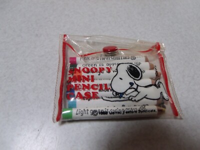 スヌーピー ミニ色鉛筆 VINTAGE PEANUTS SNOOPY MINI COLORED PENCILS IN CLEAR CASE HONG