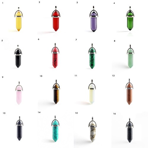 Natural Quartz Crystal Point Chakra Healing Gemstone Pendant Necklace Stone Gift - Picture 4 of 44