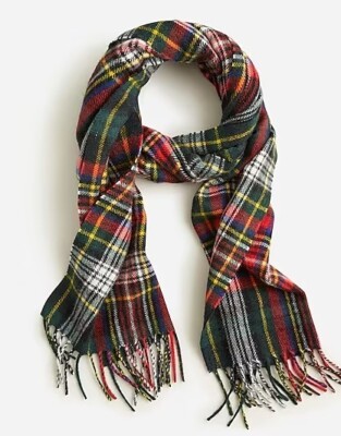 Joshua Ellis for J.Crew cashmere scarf in tartan. New with tags