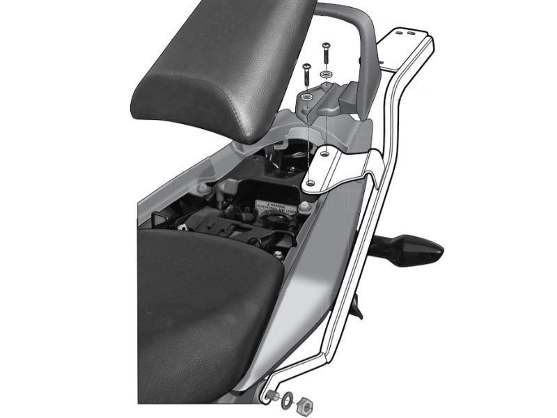 Shad Top Box Fitting Kit For Honda Cbf125 Models - Image 5