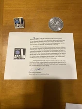 NASA Boeing 30th Anniversary Apollo 11 Collectible Medallion Coin & Official Pin