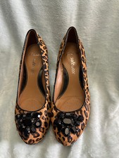 Clarks Leopard print hair high heels UK 5