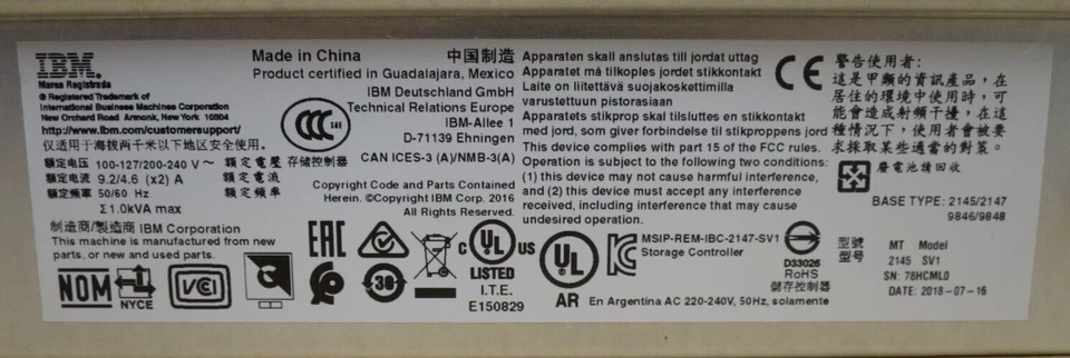 IBM 2145-SV1 SAN Volume Controller 128GB 2xE5-2667 v4 8x2.5" Bay 480GB 2U Server - Image 4 of 4