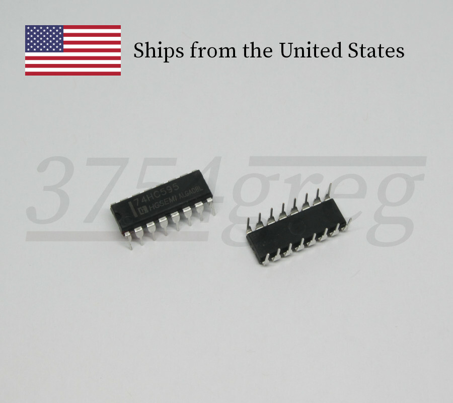 10pcs - 74595 74HC595 7400-series 8 bit Shift Register - DIP-16 | eBay