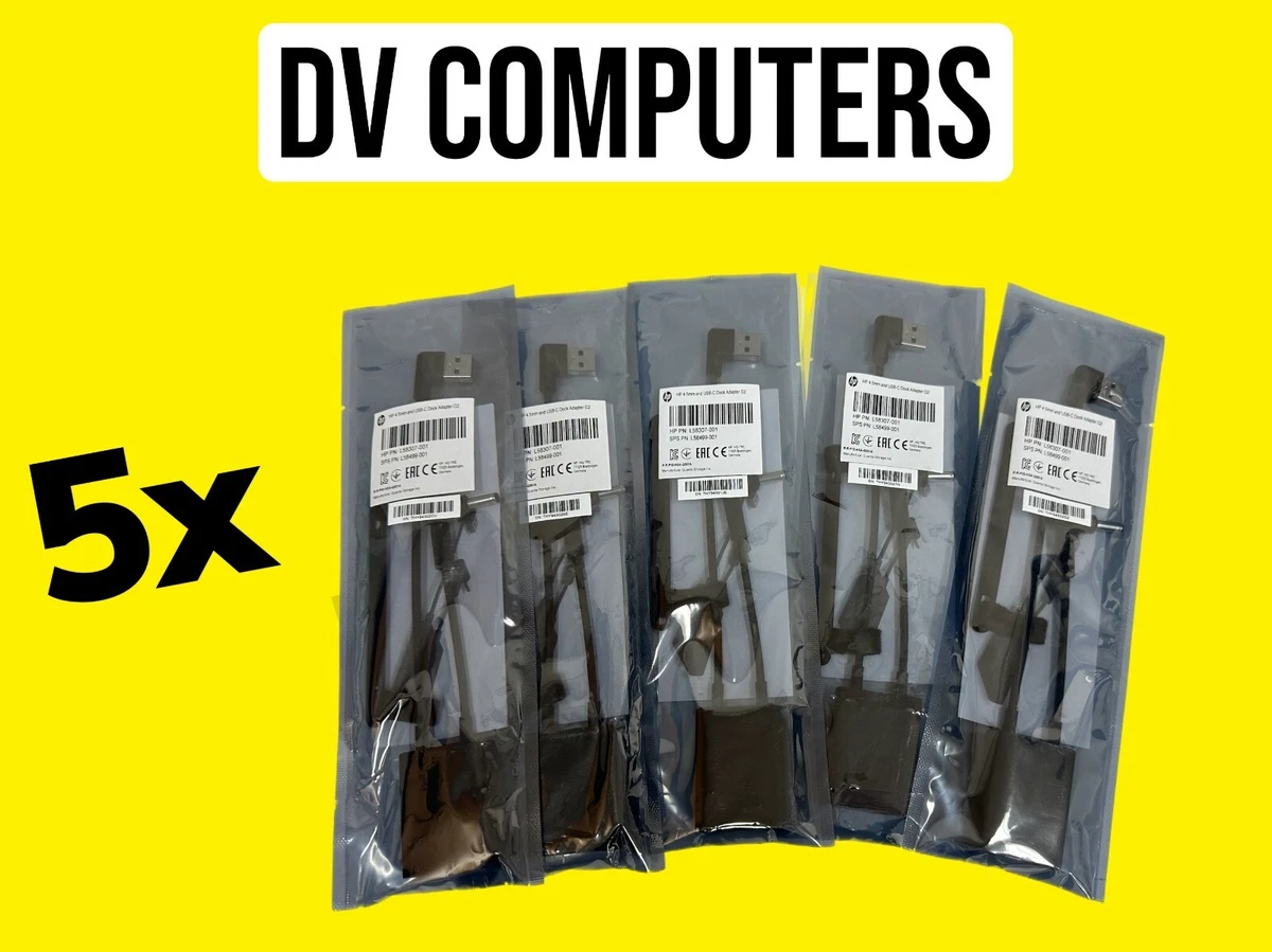 5x Brand New HP 4.5 mm and USB-C Dock Adapter G2 L58307-001 L58499-001 6LX61AA