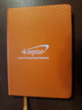 4 imprint Carbon Textured Bound Notebook, journal, notepad orange HC PO 222811