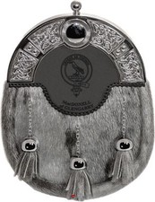 MacDonell of Glengarry Kleid Sporran 3 Quasten Celtic Arch Scottish Clan Crest