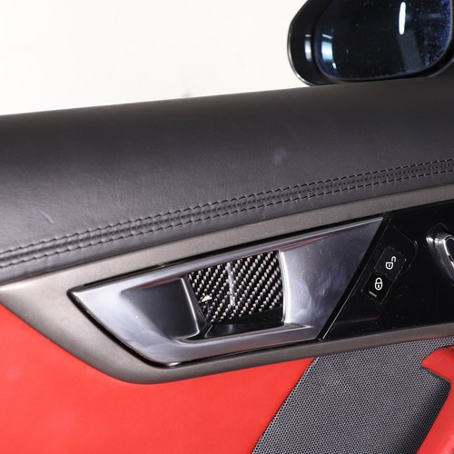 For Jaguar F-TYPE 2013-2022 Inner Door Bowl Decorative Sticker Carbon Fiber 2PCS - Picture 7 of 12