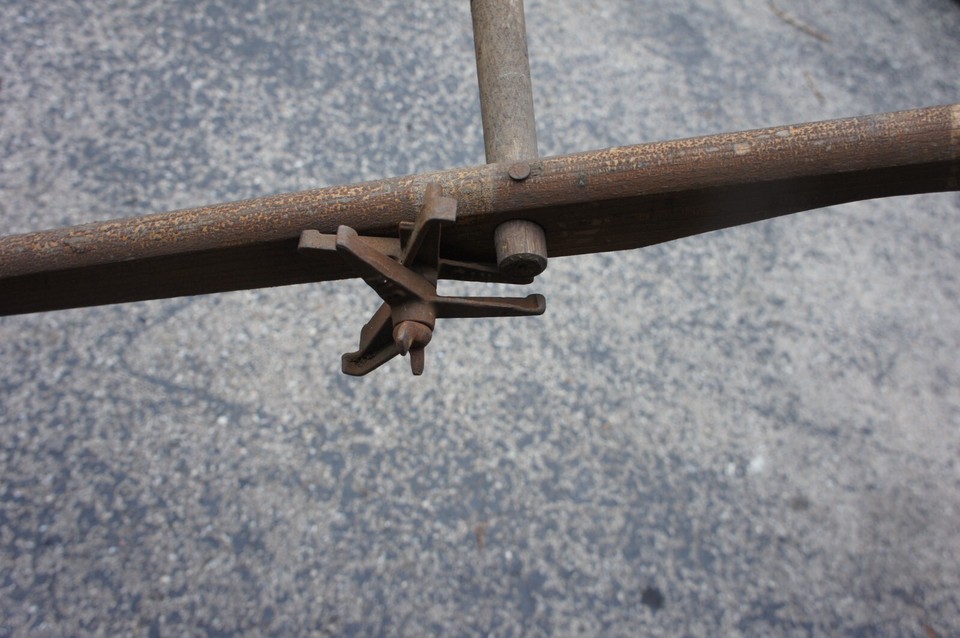 Antique JR. 4 Push Garden Farm Seed Planter Wood Handles