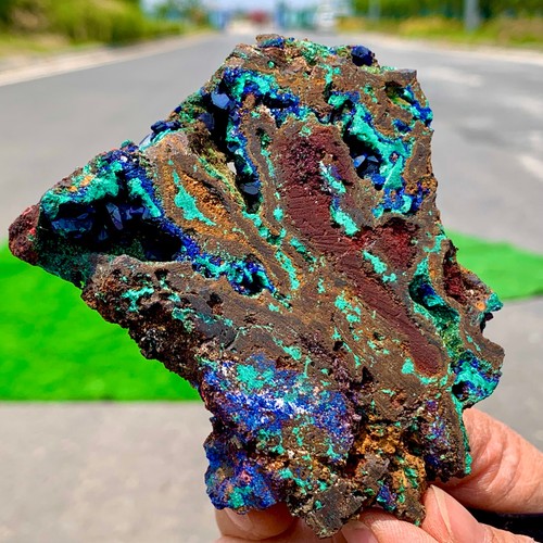 199G BEST Natural Azurite/Malachite crystal minerals specimens - Afbeelding 13 van 17