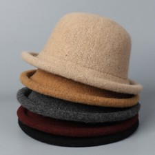 Chapeau De Pêcheur En Laine Fausse Doux Et Chaud Pour Femmes Style Français