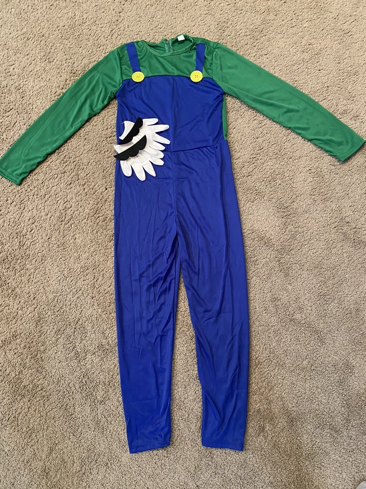 Luigi Super Mario Brothers Nintendo Vestido Elegante Halloween Niños Talla XL Totalmente Nuevo Foto 2 de 4