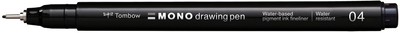 Tombow Fineliner MONO drawing pen schwarz Strichstärke 04