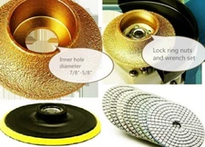 3/8" Demi Bullnose B10 Router Bit stone quartz granite marble stone polish pad